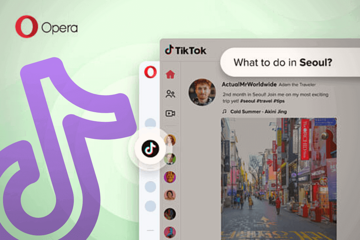 В браузере Opera появилось развлекательное приложение TikTok