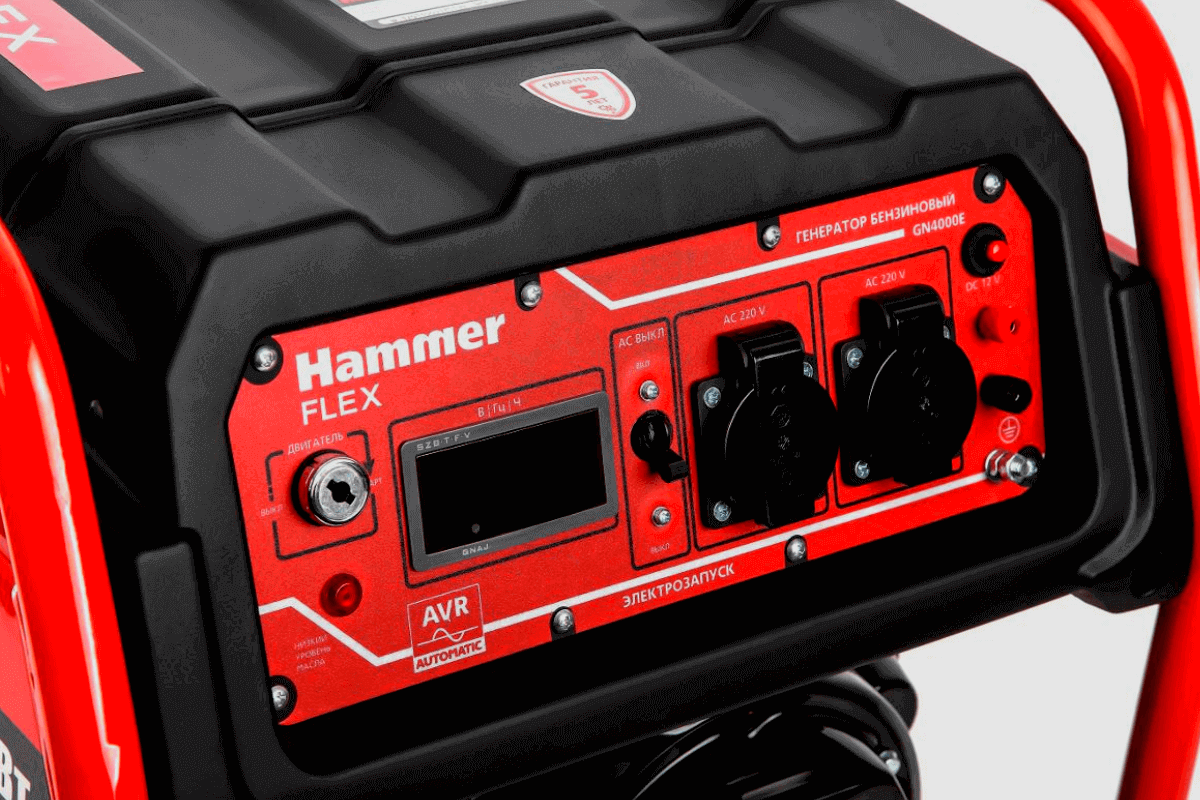 Лучшие бензиновые генераторы: Hammer Flex GN4000Е
