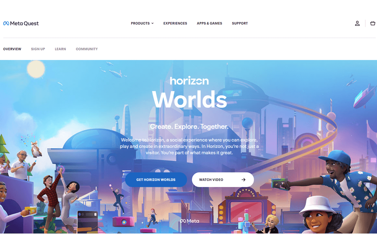 Meta запустила платформу виртуальной реальности Horizon Worlds для американских и канадских пользователей
