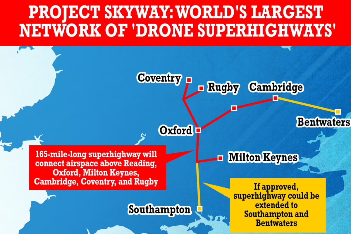 Беспилотная супермагистраль Skyway появится в Великобритании в 2024 году