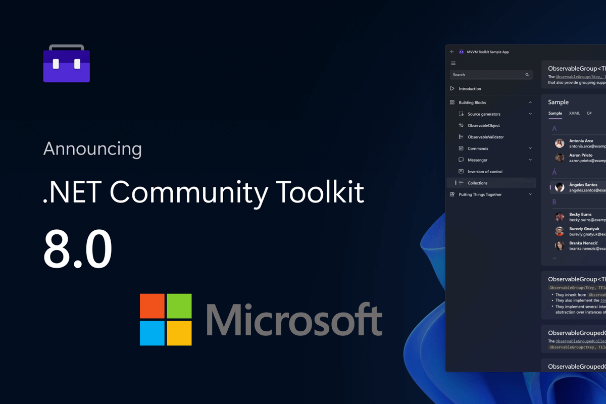 Компания Microsoft запустила .NET Community Toolkit