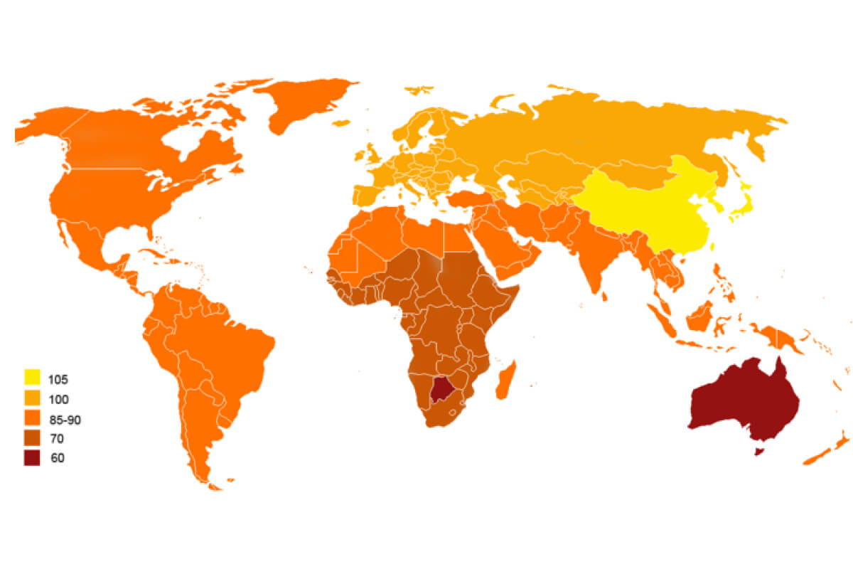 Рейтинг стран мира по IQ