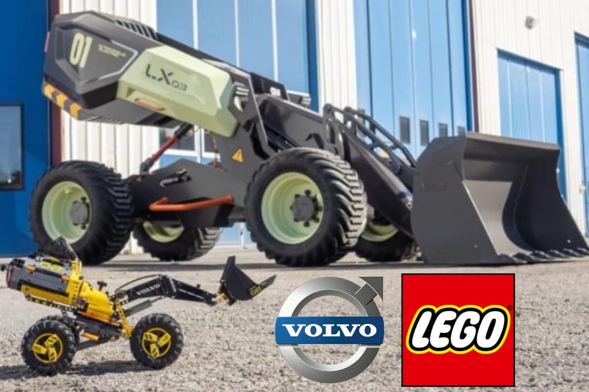 По модели LEGO был создан погрузчик от Volvo