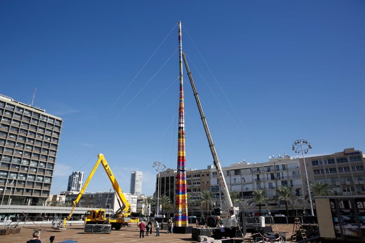 Самая высокая Лего башня Тель-Авив