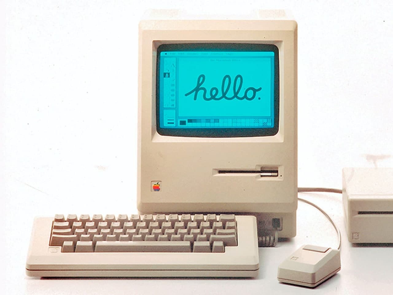 Стив Джобс компьютер macintosh 1984