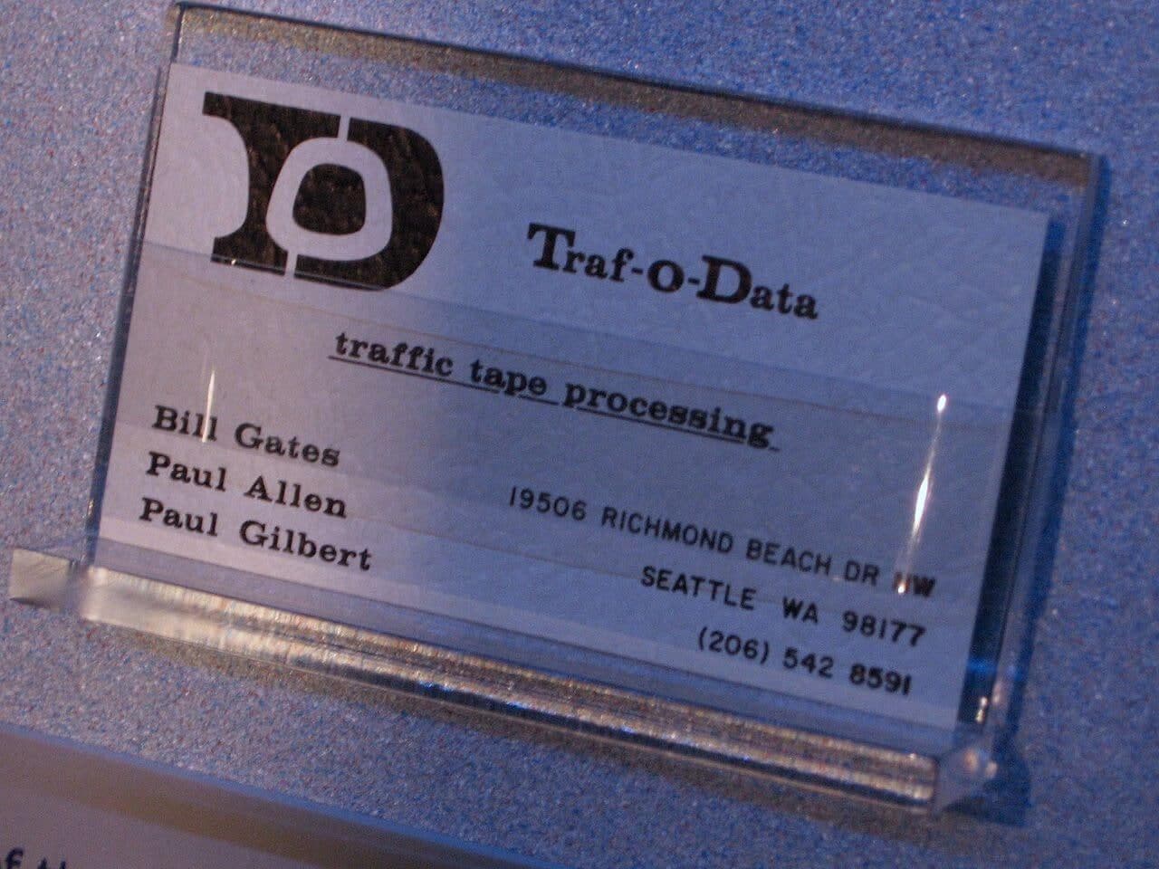 Traf-O-Data, компания создана Биллом Гейтсом