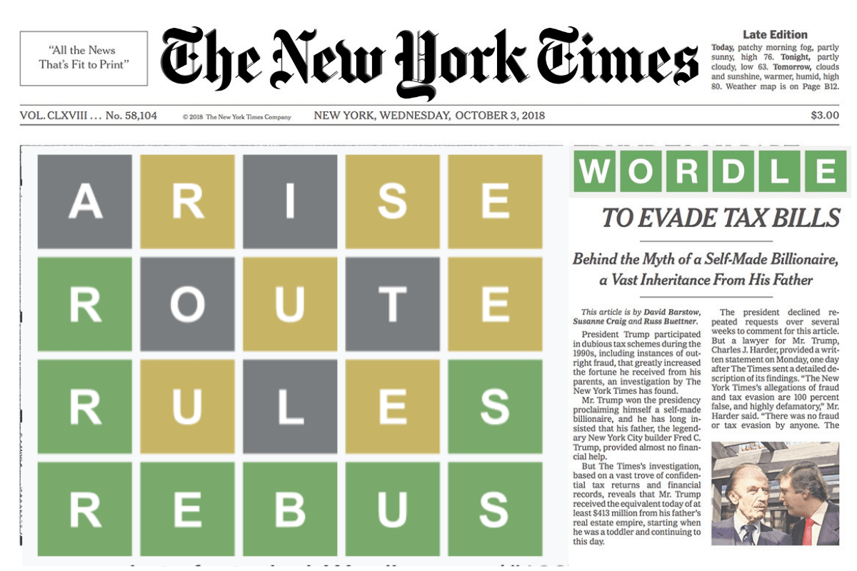 New York Times покупает игру-головоломку Wordle  
