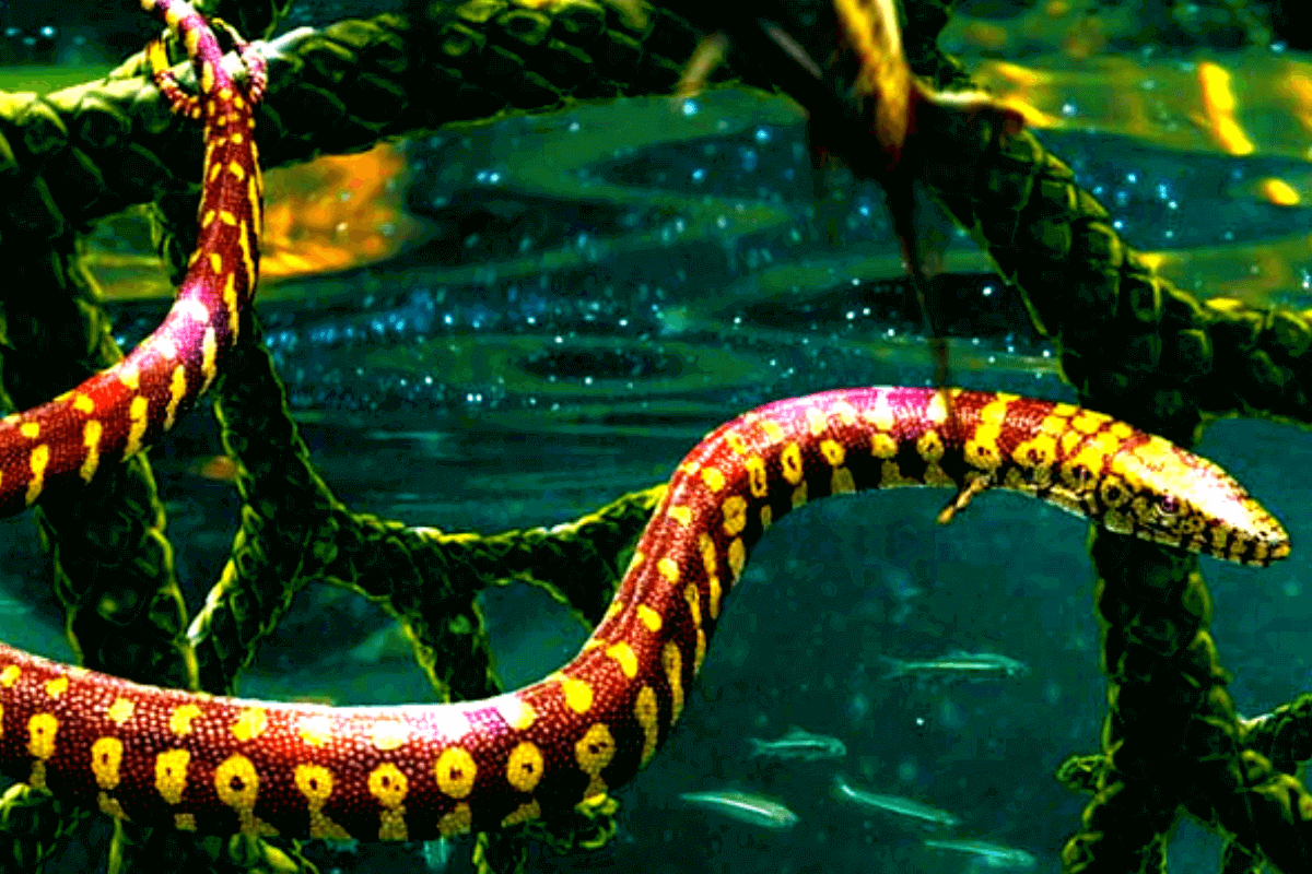 Топ-15 потрясающих вымерших животных: Tetrapodophis amplectus — змея с четырьмя ногами