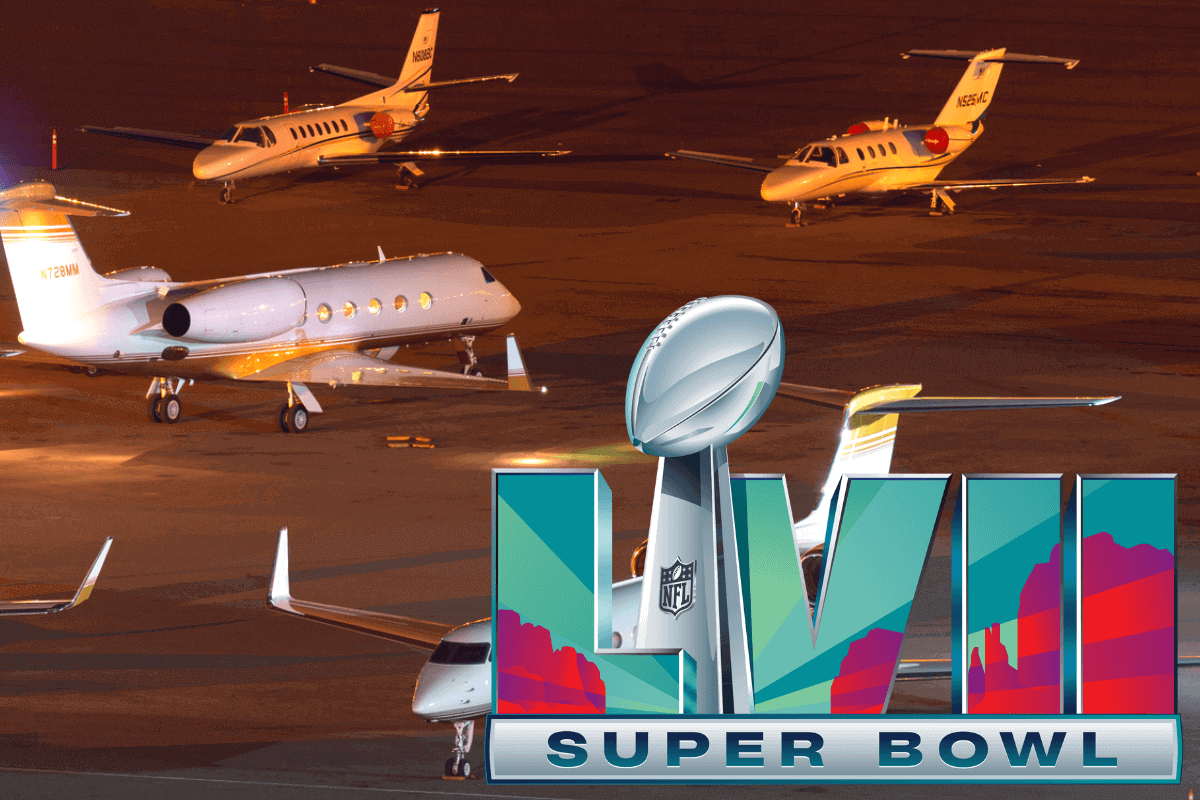 Компания WingX обнародовала анализ трафика частных самолетов Super Bowl