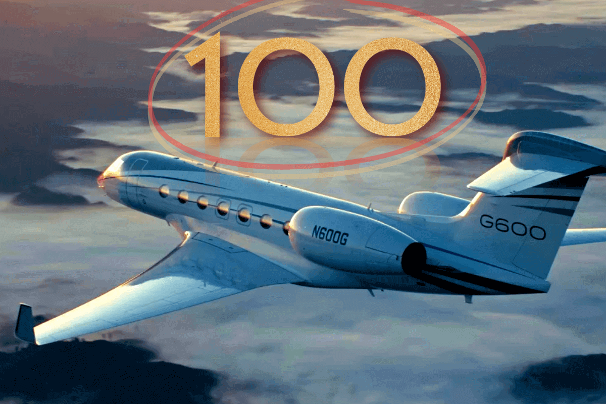 Самолет марки G600 от Gulfstream Aerospace достиг 100-го заказчика