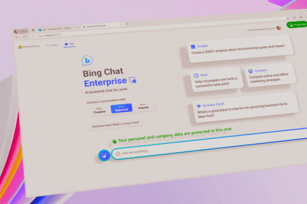 Microsoft запускает Bing Chat Enterprise