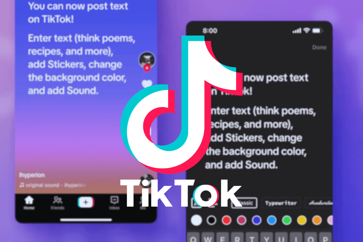TikTok запускает функцию текстовых постов