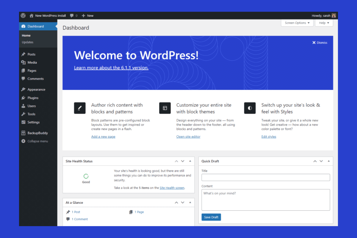 Основные инструменты платформы WordPress