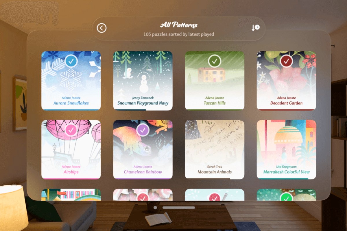 15 отличных игр для Apple Vision Pro, в которые вам стоит сыграть: Patterned