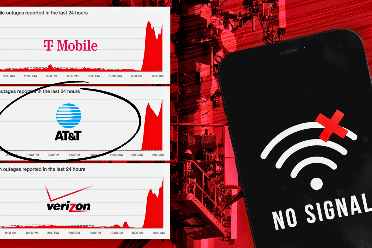 AT&T сталкивается с массовым сбоем