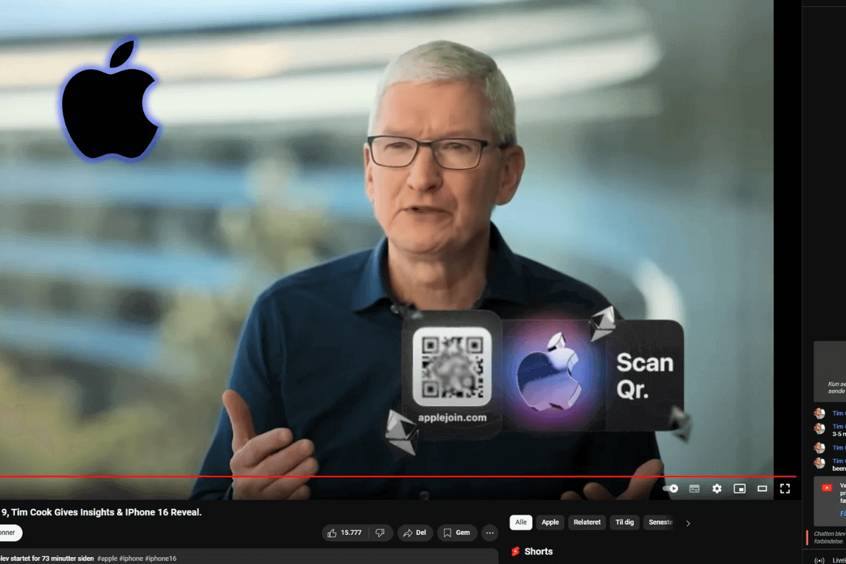 На взломанный YouTube-канал Apple залили фейковое видео с Тимом Куком